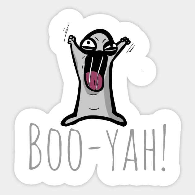 Boo-Yah! Sticker by RG Illustration